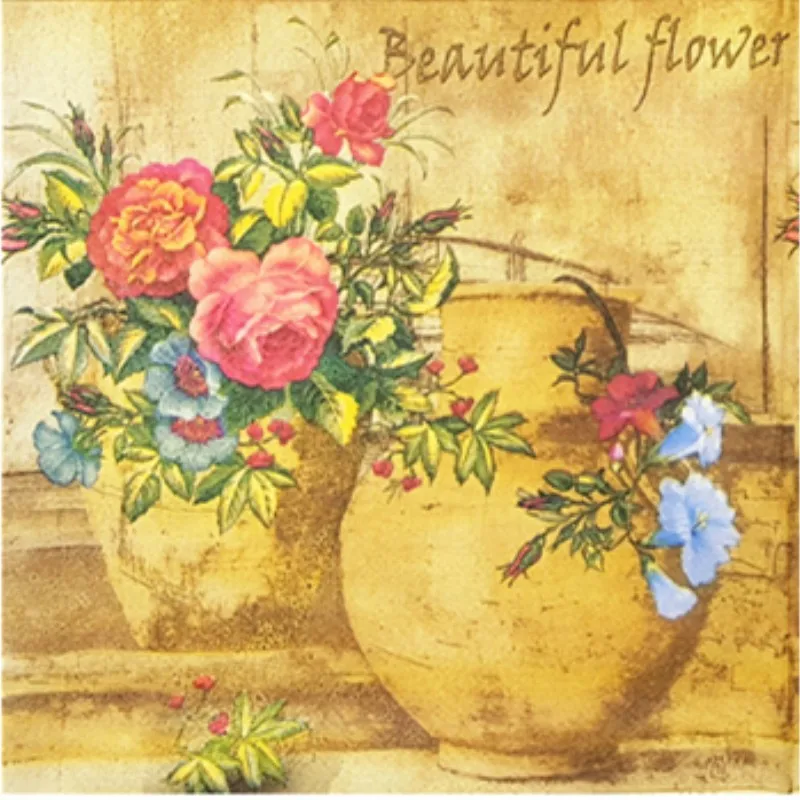 Vintage napkin tissue beautiful flower pink peony blue gold handkerchief wedding birthday party serviette decoupage Guardanapos
Vintage napkin tissue beautiful flower pink peony blue gold handkerchief wedding birthday party serviette decoupage Guardanapos