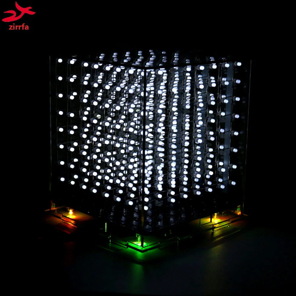 Zirrfa Рождественский подарок 3D 8S мини светильник пульт дистанционного управления