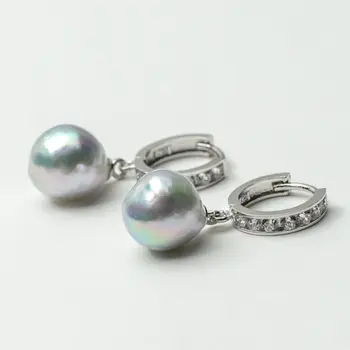 Chic 9-10mm Silver Genuine Akoya Pearl Crystal Drop Earrings 925 Sterling Silver
Chic 9-10mm Silver Genuine Akoya Pearl Crystal Drop Earrings 925 Sterling Silver