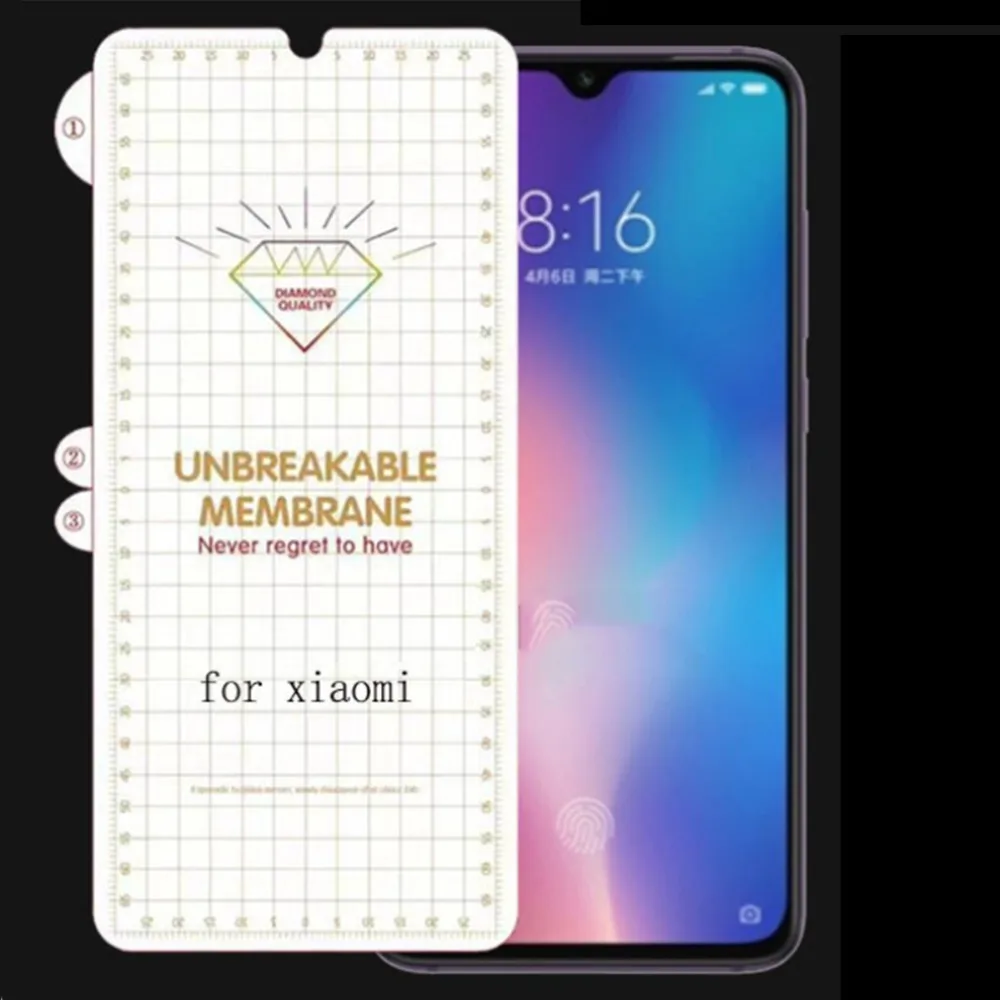 2PCS Full Cover Hydrogel Screen Protector for Xiaomi Mi 8 9 SE Lite Redmi Note 7 Pro Mi Play UNBREAKABLE Membrance Film
2PCS Full Cover Hydrogel Screen Protector for Xiaomi Mi 8 9 SE Lite Redmi Note 7 Pro Mi Play UNBREAKABLE Membrance Film