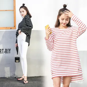 Spring Autumn Maternity Clothes Casual Pregnant T Shirt Long Sleeve Maternity Dress Striped Top Large Size Tees
Spring Autumn Maternity Clothes Casual Pregnant T Shirt Long Sleeve Maternity Dress Striped Top Large Size Tees