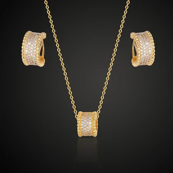 Theresa jewelry brand jewelry vankleef necklace with earring copper 3A zircon micro pavesetting full zircon fashion jewelry set
Theresa jewelry brand jewelry vankleef necklace with earring copper 3A zircon micro pavesetting full zircon fashion jewelry set