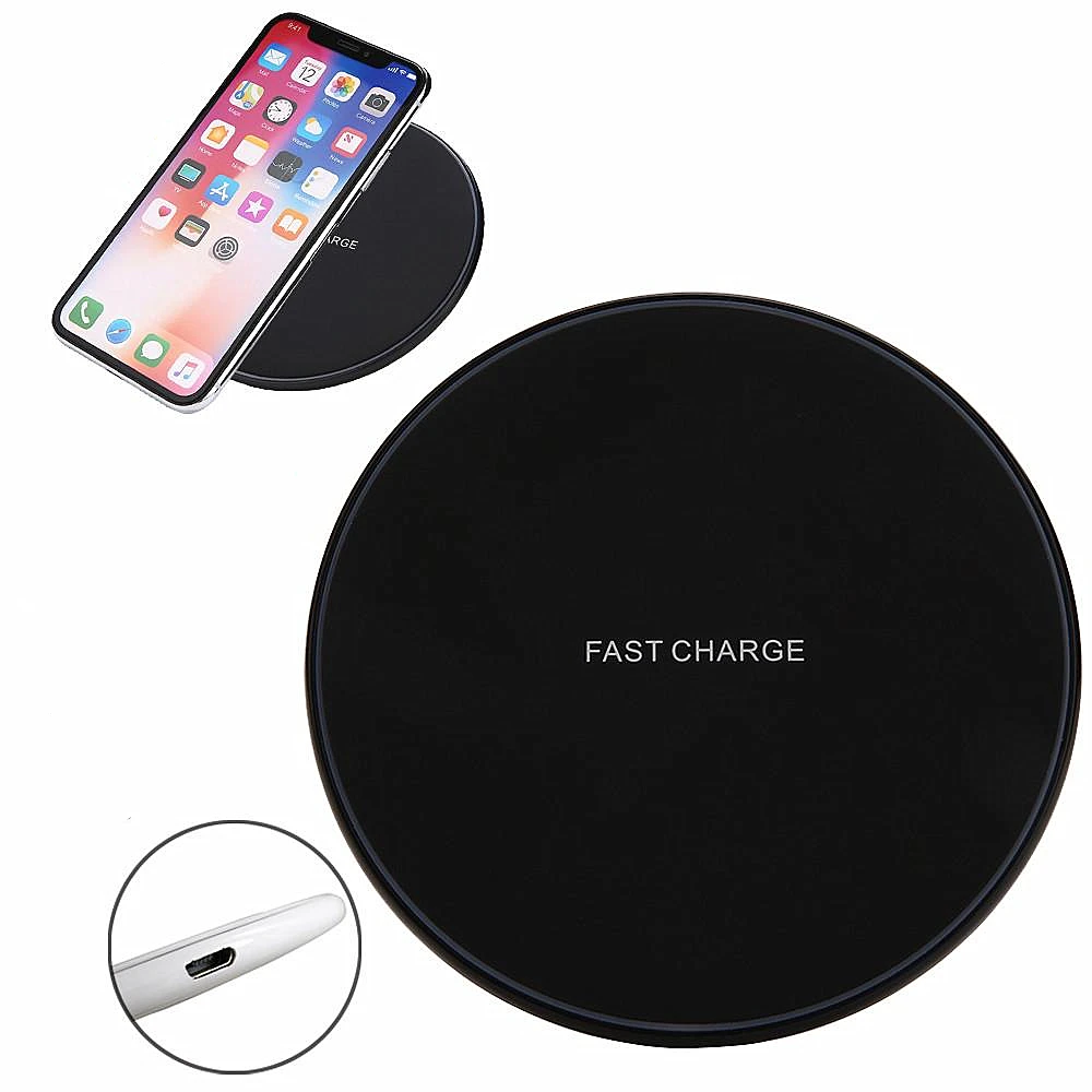

10W Fast Qi Wireless Charger For iPhone 8 Plus X XS MAX XR Wireless Charging Pad For Samsung S8 S9 S10 A50 A70 Note 8 9 Wirless