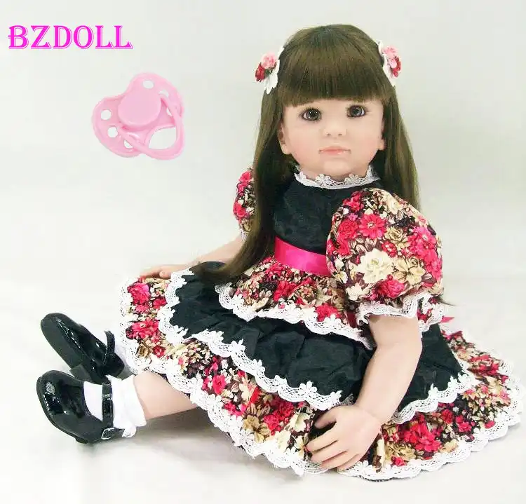 60cm silicone reborn baby doll toys like real 24inch vinyl