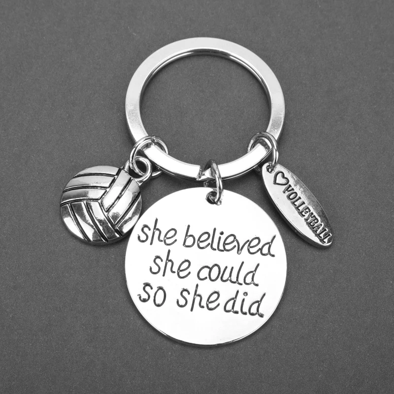MQCHUN Hot Selling She Believed She Could So She Did Keychain Volleyball Alloy Keyring Key Chains Women Jewelry
MQCHUN Hot Selling She Believed She Could So She Did Keychain Volleyball Alloy Keyring Key Chains Women Jewelry