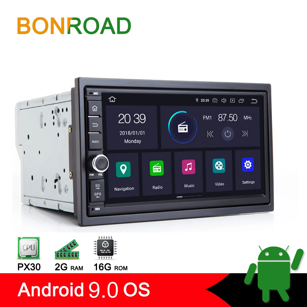 Bonroad 7"2din PX30 Android 9.0 Universal GPS Radio Stereo Audio Car Multimedia Player For Nissan For kia For Toyota For Honda
Bonroad 7"2din PX30 Android 9.0 Universal GPS Radio Stereo Audio Car Multimedia Player For Nissan For kia For Toyota For Honda