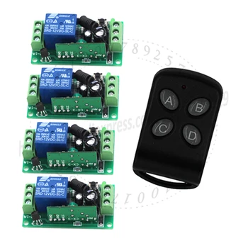 Fixed code 150m distance DC 12V 4CH RF wireless switch remote control System,315/433 MHZ 1 Transmitter And 4 Receiver SKU: 5104
Fixed code 150m distance DC 12V 4CH RF wireless switch remote control System,315/433 MHZ 1 Transmitter And 4 Receiver SKU: 5104