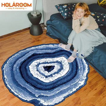 Tree Rings Carpet Stripe Blue Lake Rug Coral Velvet Round Carpet Anti-slip Rug 80cm/100cm/120cm Chair Mat for Kid Room decor
Tree Rings Carpet Stripe Blue Lake Rug Coral Velvet Round Carpet Anti-slip Rug 80cm/100cm/120cm Chair Mat for Kid Room decor