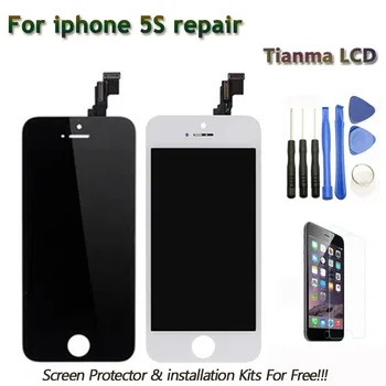 5PCS For Tianma High Brightness AAA Quality No Dead Pixel LCD For iPhone 5S SE Screen Replacement Free Screen Protector + Tools
5PCS For Tianma High Brightness AAA Quality No Dead Pixel LCD For iPhone 5S SE Screen Replacement Free Screen Protector + Tools
