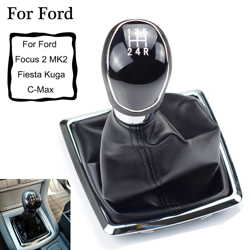 Gear Shift Knob Lever Shifter Drive Head Ball With Leather Dust-proof Cover For Ford Focus2 MK2 05-08 For Kuga Fiesta 08-12
Gear Shift Knob Lever Shifter Drive Head Ball With Leather Dust-proof Cover For Ford Focus2 MK2 05-08 For Kuga Fiesta 08-12