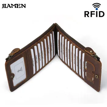 JIAMEN Large Capacity 18 Slots Card Holders Men Genuine Crazy Horse Leather Wallet Money Purse Fashion Male Cash Coin Pocket
JIAMEN Large Capacity 18 Slots Card Holders Men Genuine Crazy Horse Leather Wallet Money Purse Fashion Male Cash Coin Pocket