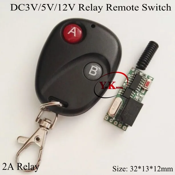 Remote Control Switch DC3V 5V 12V Miro Relay Mini Small Volume Remote ON OFF System 315/433.92MHZ 2A Relay Remote System Smart H
Remote Control Switch DC3V 5V 12V Miro Relay Mini Small Volume Remote ON OFF System 315/433.92MHZ 2A Relay Remote System Smart H