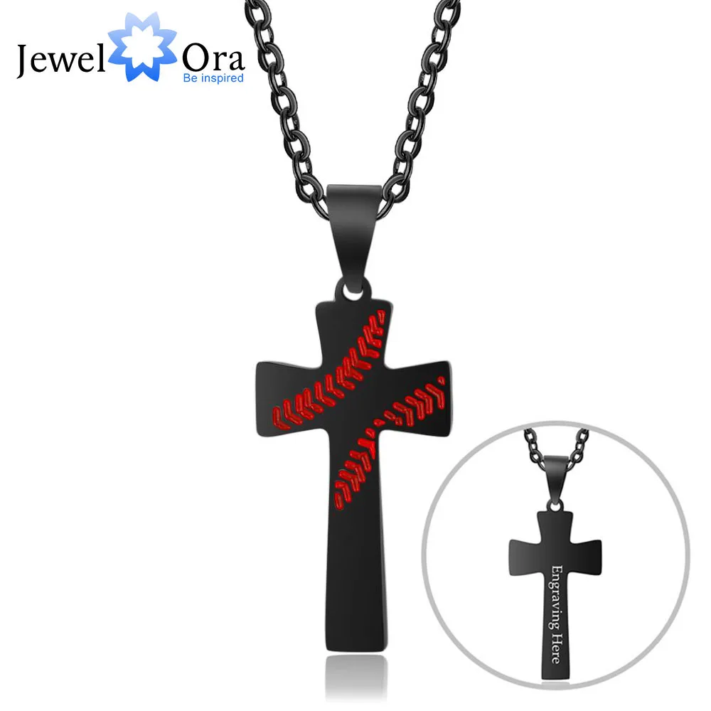 JewelOra Baseball Pattern Cross Jewelry Engraved Name Necklace Personalized Stainless Steel Necklaces & Pendants Gift for Man
JewelOra Baseball Pattern Cross Jewelry Engraved Name Necklace Personalized Stainless Steel Necklaces & Pendants Gift for Man