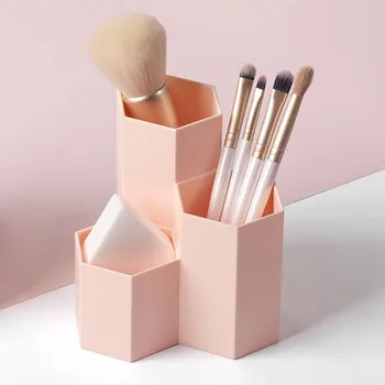 3-Compartment Makeup Organizer Hexagon Pen Cosmetics Brush Jewelry Holder Desk Table Holder for Home Office Stationery Supplies
3-Compartment Makeup Organizer Hexagon Pen Cosmetics Brush Jewelry Holder Desk Table Holder for Home Office Stationery Supplies