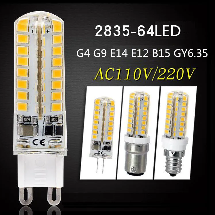 G4 G9 E14 E12 B15 GY6.35 LED Bulb 220V/110V LED Corn Bulbs 8W Light Bulbs 64LED 360 Degree 2835SMD 64LED
G4 G9 E14 E12 B15 GY6.35 LED Bulb 220V/110V LED Corn Bulbs 8W Light Bulbs 64LED 360 Degree 2835SMD 64LED