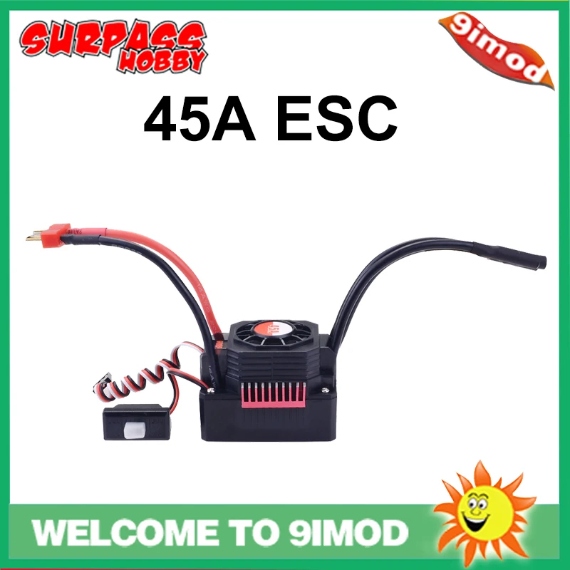 SURPASS HOBBY KK 45A ESC Electric Speed Controller Waterproof Brushless for 1/10 1/12 RC Car 3650 3660 Motor | Игрушки и хобби