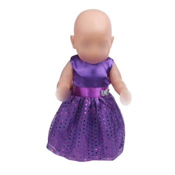 Doll clothes purple Evening dress fit 43 cm baby dolls and 18 inch Girl dolls clothing accessories f412
Doll clothes purple Evening dress fit 43 cm baby dolls and 18 inch Girl dolls clothing accessories f412