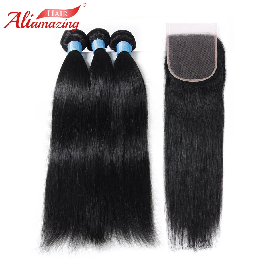 Ali Amazing Hair Human Hair Bundles with Closure Brazilian Remy Silky Straight Hair 3 Bundles with 5x5 Lace Closure Free Shiping
Ali Amazing Hair Human Hair Bundles with Closure Brazilian Remy Silky Straight Hair 3 Bundles with 5x5 Lace Closure Free Shiping