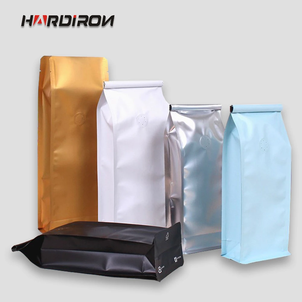 HARDIRON Color Half-pound Aluminum Foil With Breathable Valve Standing Bag Coffee Tea Recloseable Gas Valve Food Pouch
HARDIRON Color Half-pound Aluminum Foil With Breathable Valve Standing Bag Coffee Tea Recloseable Gas Valve Food Pouch