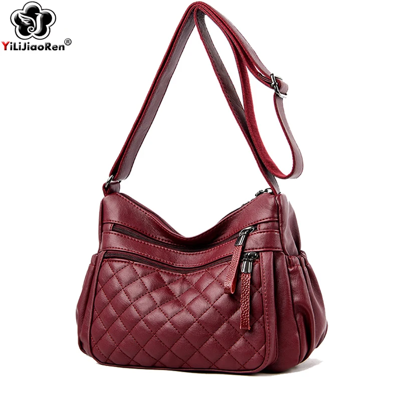Fashion Plaid Messenger Bags for Women Many Pocket Big Crossbody Women Bags Designer Soft Leather Large Shoulder Bag Sac A Main
Fashion Plaid Messenger Bags for Women Many Pocket Big Crossbody Women Bags Designer Soft Leather Large Shoulder Bag Sac A Main