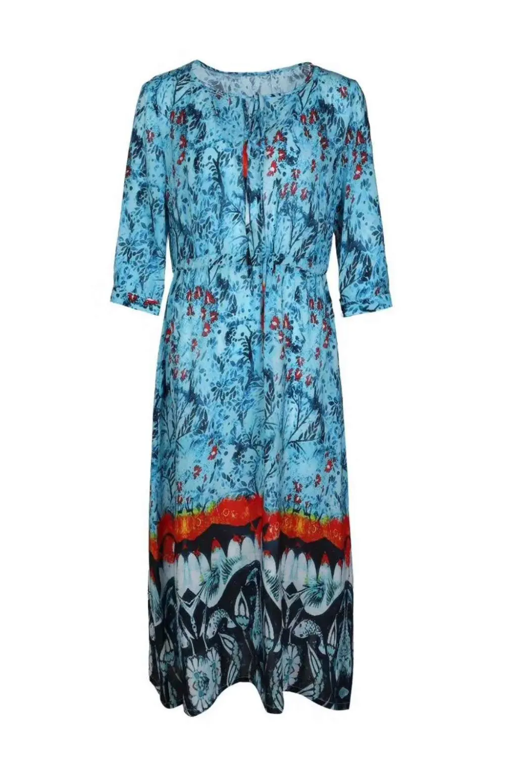 2019 New Fashion Style Women 100% Slik Dress High Quality Printed O Neck Patchwork Lightweigh Ladies Casual Dress
2019 New Fashion Style Women 100% Slik Dress High Quality Printed O Neck Patchwork Lightweigh Ladies Casual Dress