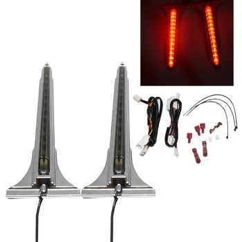 Chrome Wedge LED Rear Saddlebag Accents Lights with Smoke Lenses For Harley Touring Electra Road Glide FLT FLH 1998-2013
Chrome Wedge LED Rear Saddlebag Accents Lights with Smoke Lenses For Harley Touring Electra Road Glide FLT FLH 1998-2013