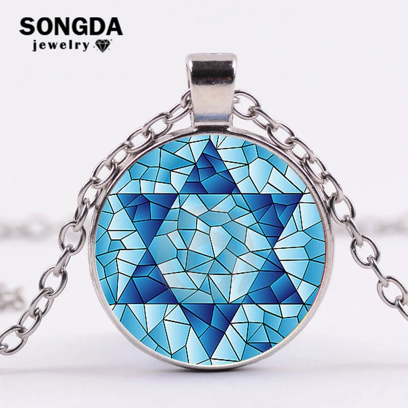 SONGDA Magen Star Of David Necklace Geometry Pentagram Art Glass Pendant Jewish Shield Symbol Long Necklace Women Men Jewelry
SONGDA Magen Star Of David Necklace Geometry Pentagram Art Glass Pendant Jewish Shield Symbol Long Necklace Women Men Jewelry