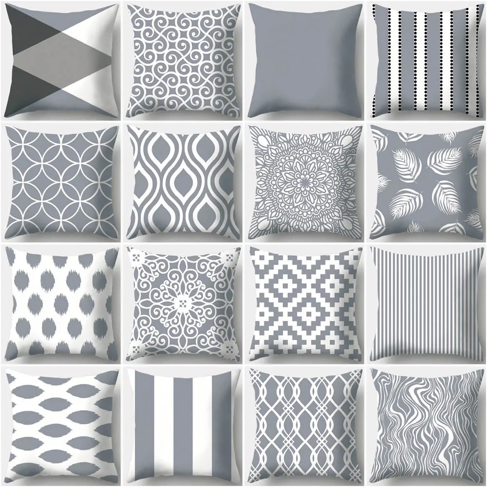 Grey Pillowcase 18*18 Inch Gray Geometric Decorative Cushion Cover Polyester Geometric Pillowcase Sofa Home Decoration LN44
Grey Pillowcase 18*18 Inch Gray Geometric Decorative Cushion Cover Polyester Geometric Pillowcase Sofa Home Decoration LN44