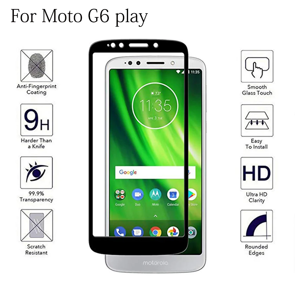 Tempered Phone Glass For Motorola Moto E5 G6 Play Full Cover Coverage Screen Protector For Moto G6play Protective Film Glass
Tempered Phone Glass For Motorola Moto E5 G6 Play Full Cover Coverage Screen Protector For Moto G6play Protective Film Glass