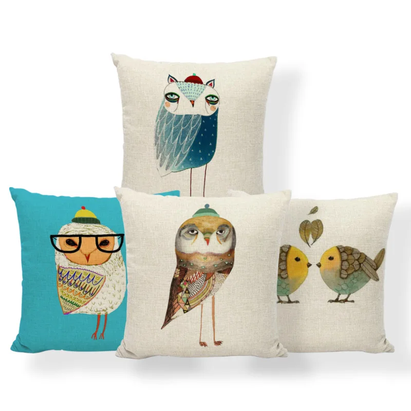 Abstract Art Pillowcase Owl Cartoon Glasses Feather Pillow Home Decoration Living Room 45*45Cm Polyester Linen Cushion Cover
Abstract Art Pillowcase Owl Cartoon Glasses Feather Pillow Home Decoration Living Room 45*45Cm Polyester Linen Cushion Cover