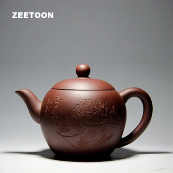275cc Authentic Yixing Teapot Authentic Purple Clay Master Handmade Ceramic Chinese Kung Fu Tea Set Long Mouth Peony Pot Kettle
275cc Authentic Yixing Teapot Authentic Purple Clay Master Handmade Ceramic Chinese Kung Fu Tea Set Long Mouth Peony Pot Kettle