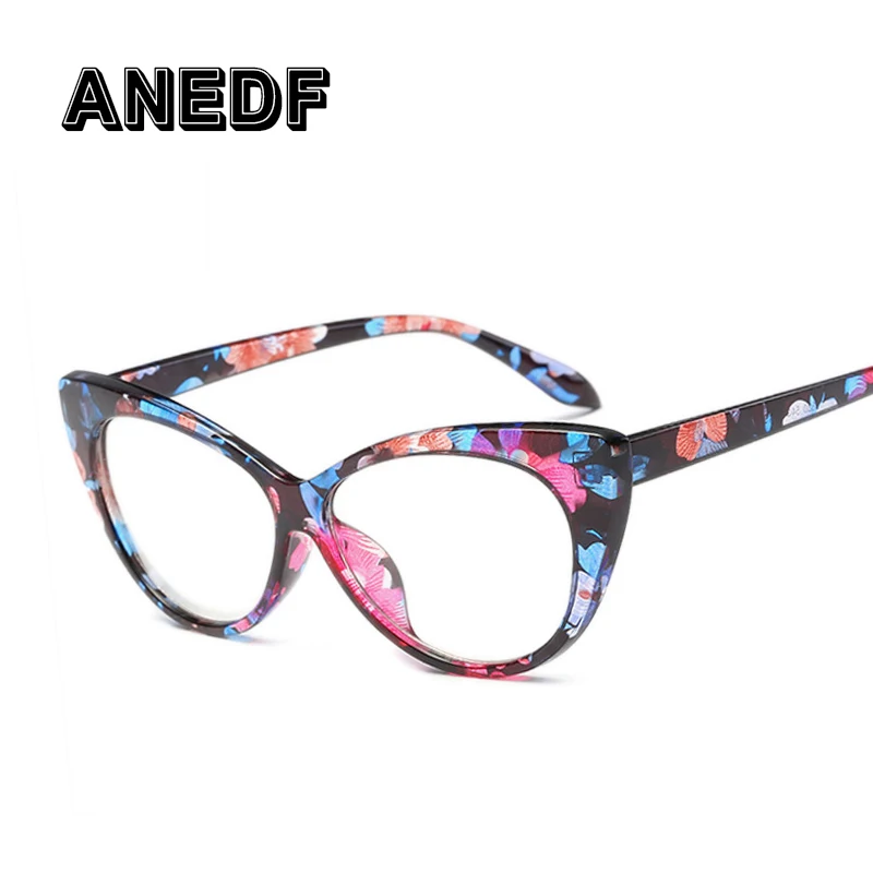 

ANEDF Fashion Women Coating Optical Glasses Frame Cat Eye Eyeglasses Anti-radiation And Anti-fatigue Computer Glasses Oculos