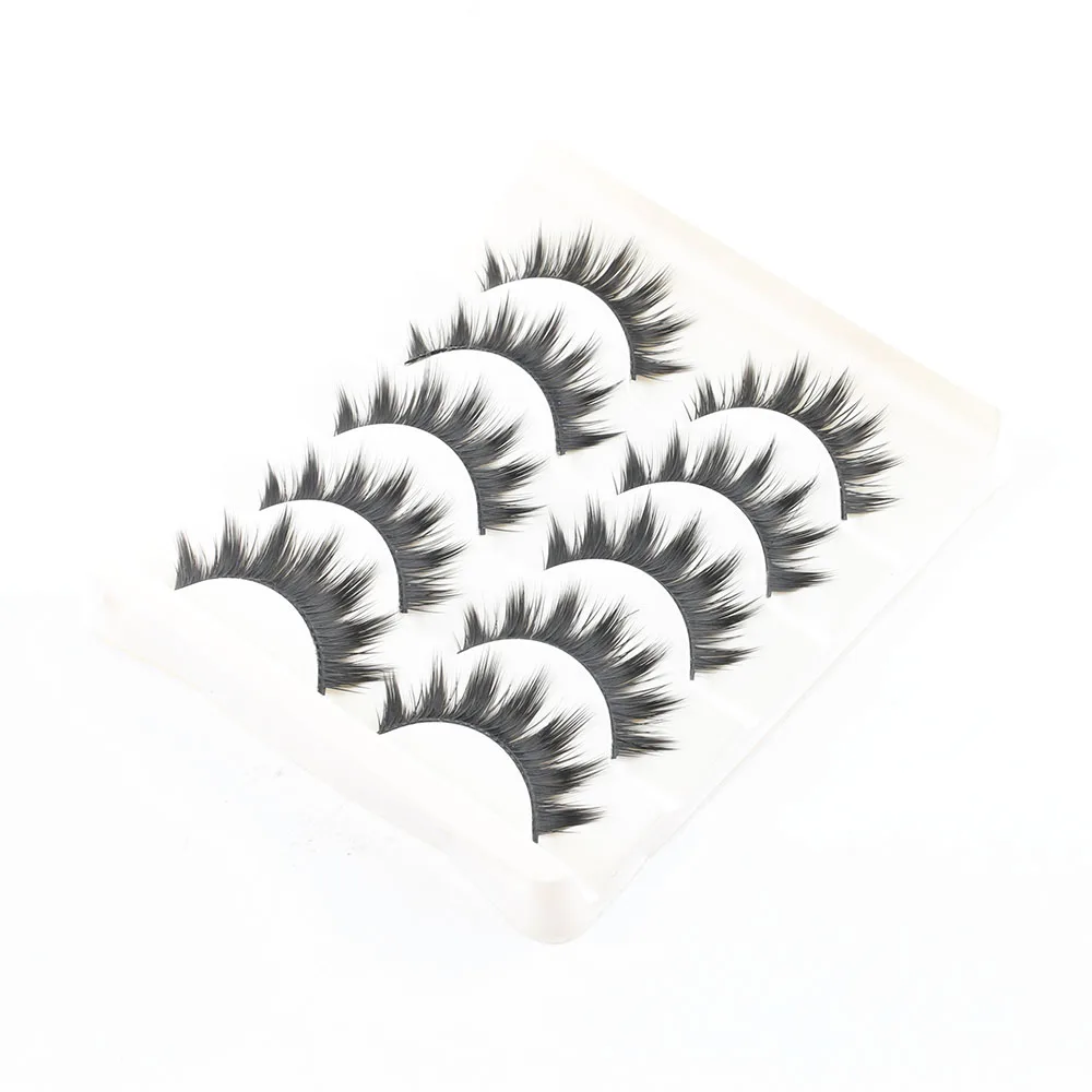 New Soft 5 Pairs Super Long Cross False Eyelashes Makeup Fake Thick Black Eyelashes
New Soft 5 Pairs Super Long Cross False Eyelashes Makeup Fake Thick Black Eyelashes