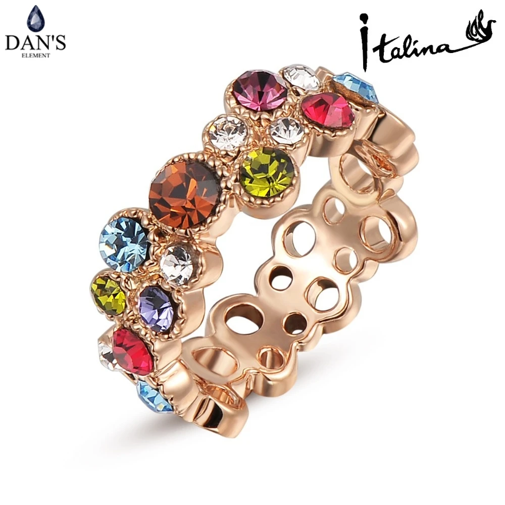 Dan's Element Genuine Austrian Crystal Colorful Flower Rings for Women Heathy Anti Allergies #RA15196
Dan's Element Genuine Austrian Crystal Colorful Flower Rings for Women Heathy Anti Allergies #RA15196