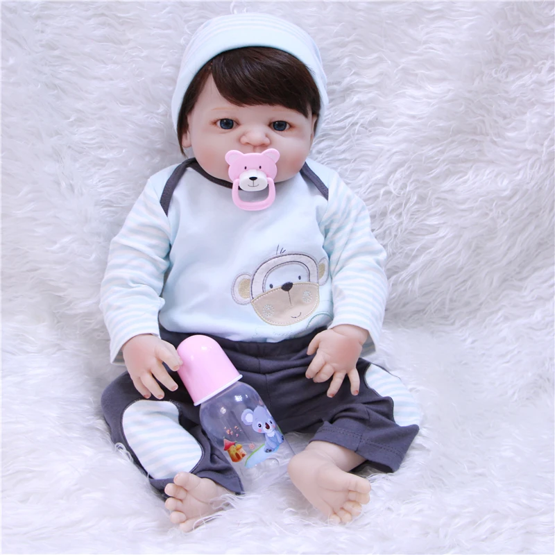 23 Inch Realistic Baby Doll Lifelike Full Body Silicone Baby Reborn Minino Waterproof Reborn Dolls For Collection Kid Xmas Gifts
23 Inch Realistic Baby Doll Lifelike Full Body Silicone Baby Reborn Minino Waterproof Reborn Dolls For Collection Kid Xmas Gifts