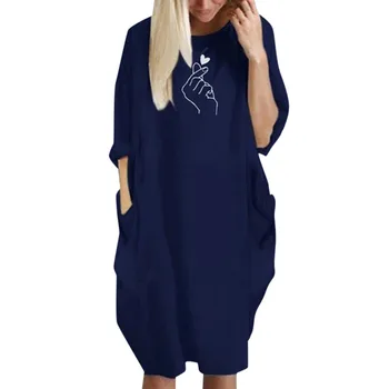 KLV 2019 Summer Womens latest fashion Pocket Loose Dress Ladies Crew Neck Casual Long Tops Dress Plus Size free shipping D4
KLV 2019 Summer Womens latest fashion Pocket Loose Dress Ladies Crew Neck Casual Long Tops Dress Plus Size free shipping D4
