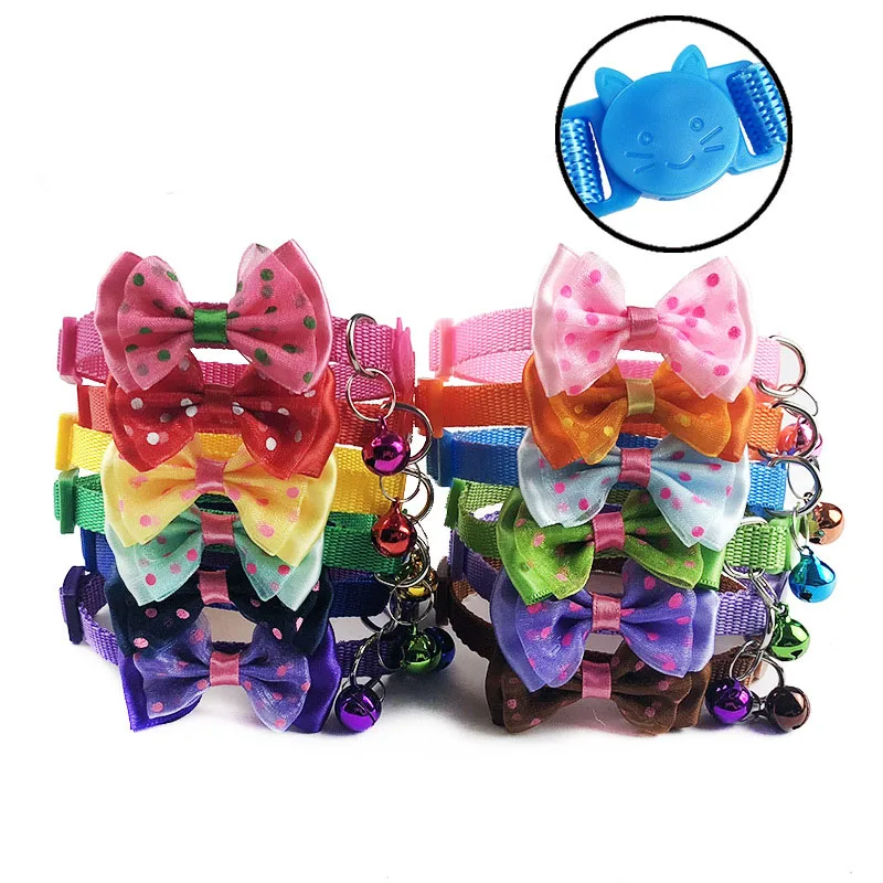 Pet Cat Collar Breakaway Bow Tie Collars for Kitten Cats Small Puppy Dogs Adjustable Nylon Cat Collar with Safety Bell 19-32cm
Pet Cat Collar Breakaway Bow Tie Collars for Kitten Cats Small Puppy Dogs Adjustable Nylon Cat Collar with Safety Bell 19-32cm