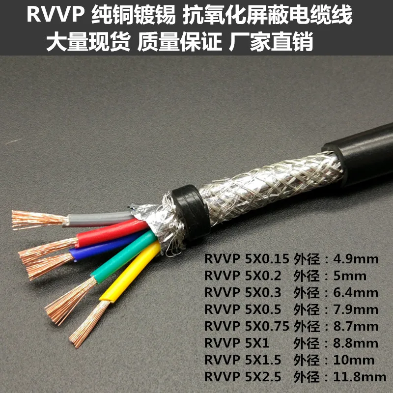 1m High quality 2.5^mm2*5 cores Shielded Cable for spindle,inverter etc,Farrow Cable RVVP Copper Wire Electrical Wires cables
1m High quality 2.5^mm2*5 cores Shielded Cable for spindle,inverter etc,Farrow Cable RVVP Copper Wire Electrical Wires cables