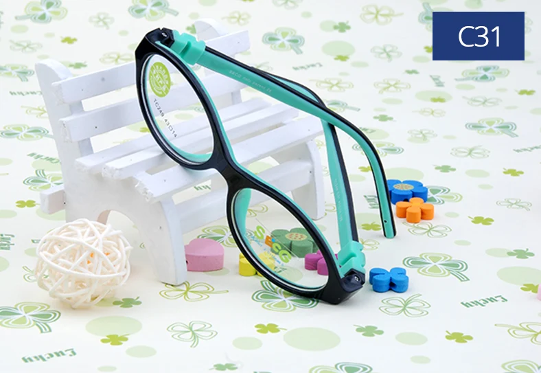 SECG Unisex Children's Ful Rim Oval Eyeglasses Comfortable Fit