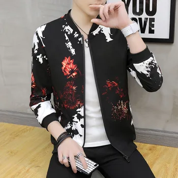 2019 Spring Autumn Bomber Jacket Men Floral Printed Fashion Slim Fit Mens Casual Jackets Long Sleeve Mens Windbreaker Coat Male
2019 Spring Autumn Bomber Jacket Men Floral Printed Fashion Slim Fit Mens Casual Jackets Long Sleeve Mens Windbreaker Coat Male
