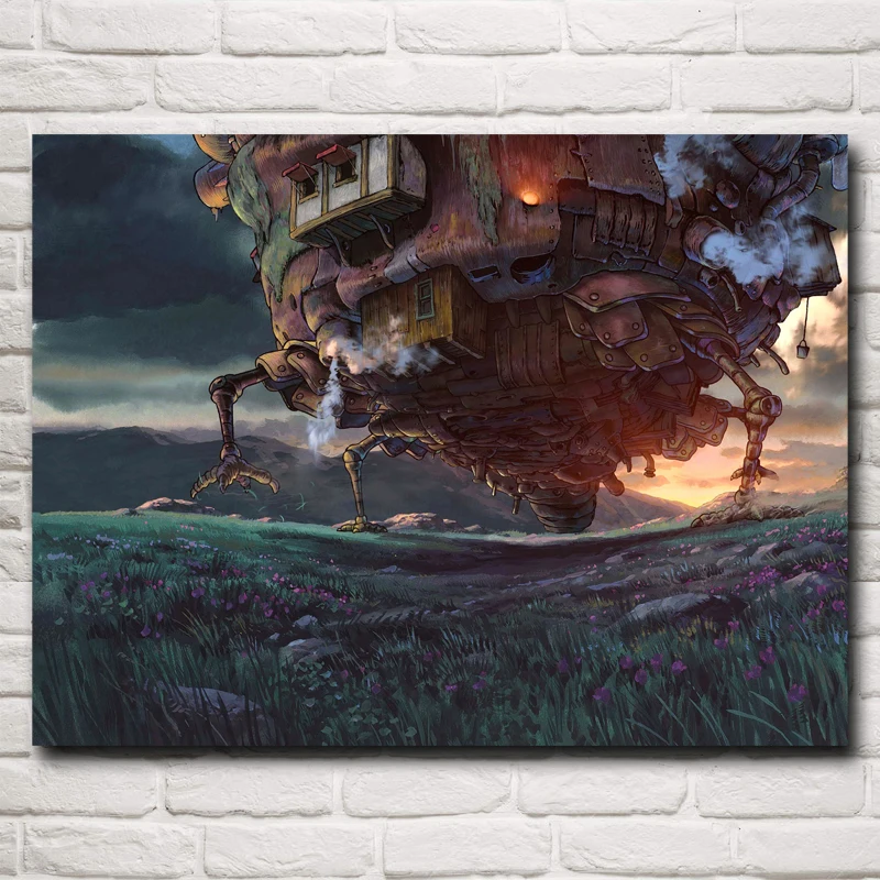 FOOCAME Hayao Miyazaki Howl's Moving Castle Anime Movie Art Silk Posters and Prints Home Decor Wall Pictures For Living Room
FOOCAME Hayao Miyazaki Howl's Moving Castle Anime Movie Art Silk Posters and Prints Home Decor Wall Pictures For Living Room