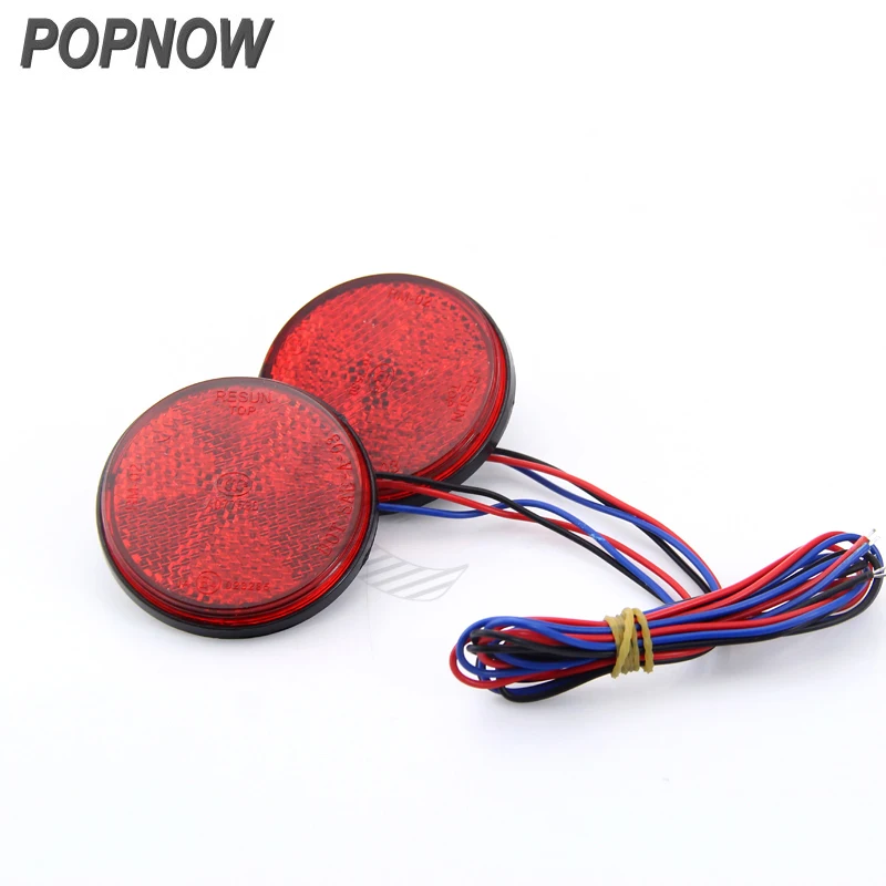 2pcs Universal Round Reflector Motorcycle Red Beam Rear Tail Brake Stop Lights Car Truck LED Waring Lamp #1696*2
2pcs Universal Round Reflector Motorcycle Red Beam Rear Tail Brake Stop Lights Car Truck LED Waring Lamp #1696*2
