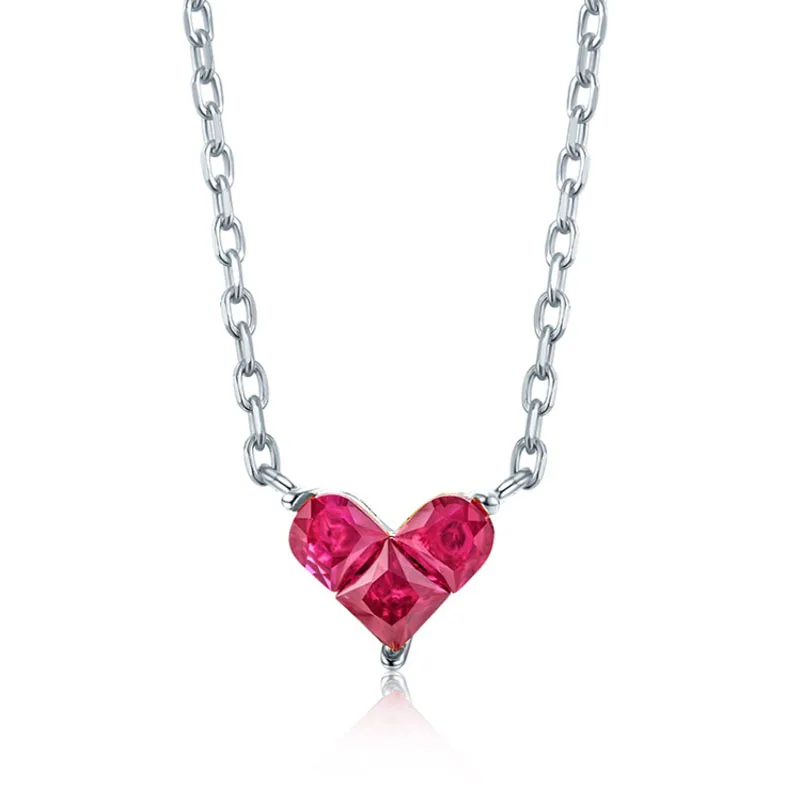 Simple fashion ladies clavicle chain classic sweet cute heart-shaped red zircon pendant
Simple fashion ladies clavicle chain classic sweet cute heart-shaped red zircon pendant