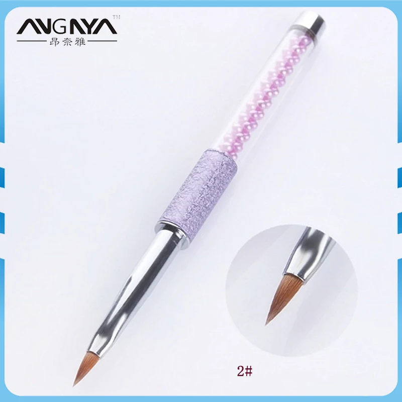 ANGNYA 1pcs Nail Art Brush Size#2 Purple Pearl Rhinestone Hand Acrylic Brush Kolinsky Hair Diamond Sable Brushes Manicure Tools
ANGNYA 1pcs Nail Art Brush Size#2 Purple Pearl Rhinestone Hand Acrylic Brush Kolinsky Hair Diamond Sable Brushes Manicure Tools