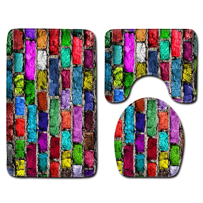 Colorful Brick Bath Mat Non-slip Bathroom Carpet 1pc Toilet Seat Cover Boho Style Toilet Mat for Home Decor Doormat Rugs
Colorful Brick Bath Mat Non-slip Bathroom Carpet 1pc Toilet Seat Cover Boho Style Toilet Mat for Home Decor Doormat Rugs