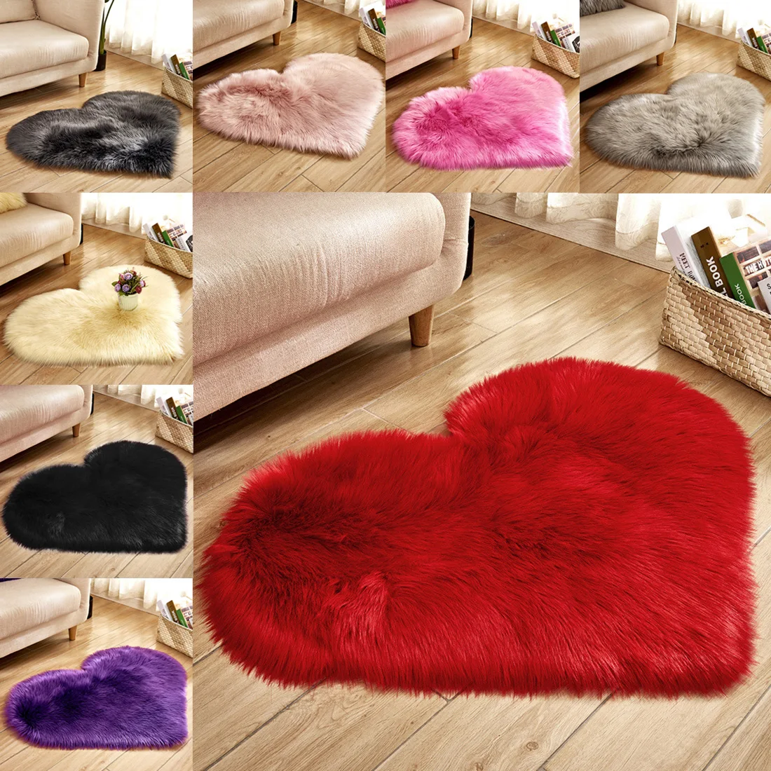 40*50cm Creative Sweet Love Heart Shape Carpet Artificial fur Antiskid Floor Rugs Decor for Bathroom Bedroom Kitchen Living Room
40*50cm Creative Sweet Love Heart Shape Carpet Artificial fur Antiskid Floor Rugs Decor for Bathroom Bedroom Kitchen Living Room