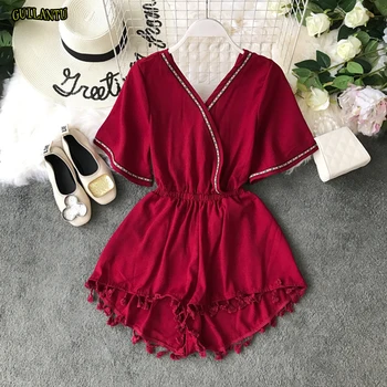 summer sexy beach short Jumpsuit women wide leg bandage Playsuit female fashion casual chiffon Elegant party Playsuit Boho Black
summer sexy beach short Jumpsuit women wide leg bandage Playsuit female fashion casual chiffon Elegant party Playsuit Boho Black
