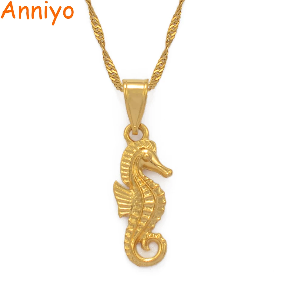 Anniyo Small Marine Fish Seahorse Pendant Necklaces for Women Girls Gold Color Jewelry Animal Hippocampus Necklaces #202106
Anniyo Small Marine Fish Seahorse Pendant Necklaces for Women Girls Gold Color Jewelry Animal Hippocampus Necklaces #202106