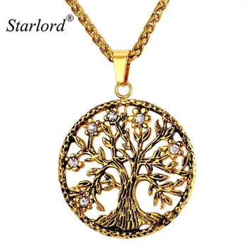 Starlord Tree Of Life Necklace & Pendant 316L Stainless Steel/Gold Color Vintage Rhinestone Coin Jewelry Men/Women GP2189
Starlord Tree Of Life Necklace & Pendant 316L Stainless Steel/Gold Color Vintage Rhinestone Coin Jewelry Men/Women GP2189