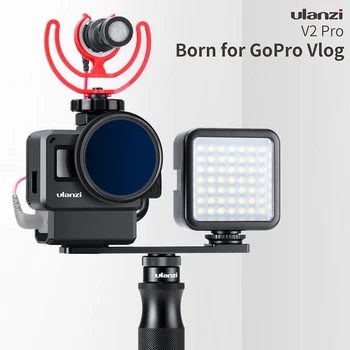 Ulanzi V2 Pro V3 Pro Gopro Vlog Case Cage with 52MM Filter Mic Adapter Lens Hood Vlogging Case for Gopro 7 6 5
Ulanzi V2 Pro V3 Pro Gopro Vlog Case Cage with 52MM Filter Mic Adapter Lens Hood Vlogging Case for Gopro 7 6 5